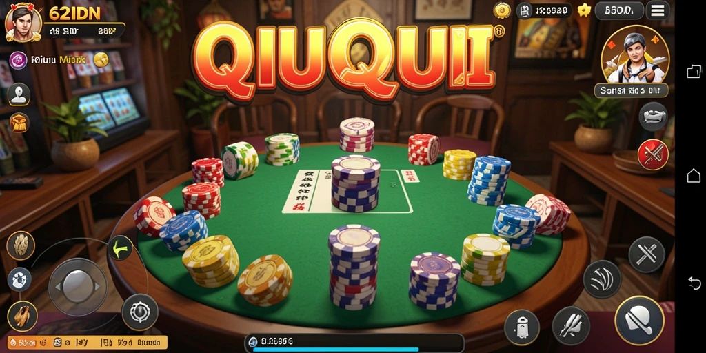 Tampilan gameplay QiuQiu di 62IDN yang menarik.