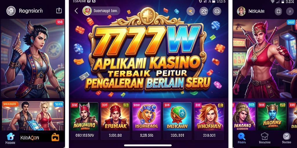 Tampilan gameplay menarik dari 7777W dengan fitur interaktif.