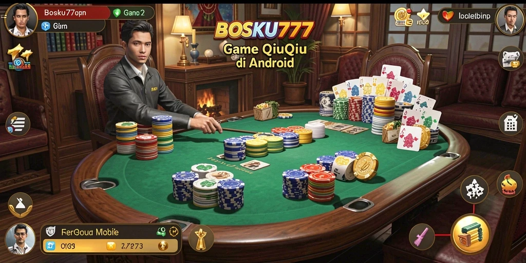 Tampilan gameplay QiuQiu yang menarik dan interaktif di BOSKU777.