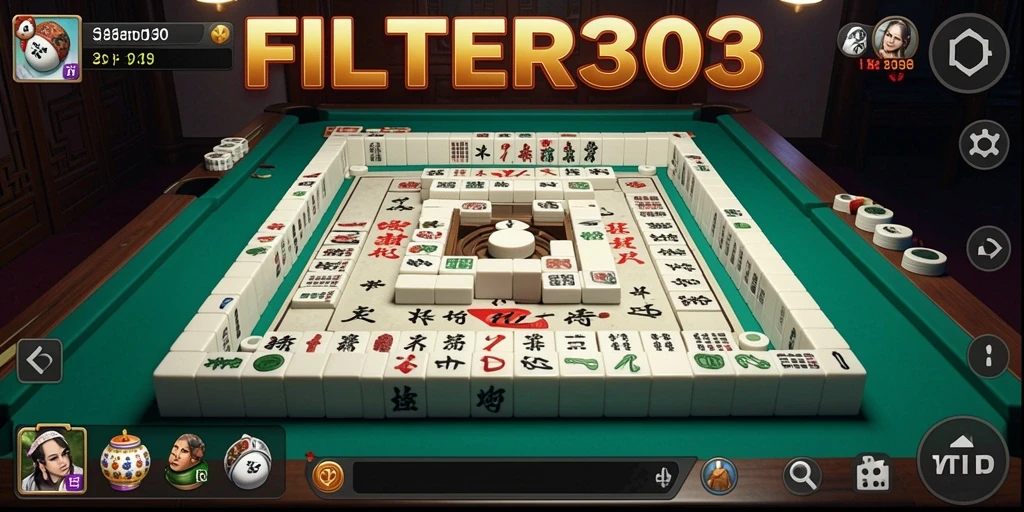 Tampilan menarik dari gameplay Mahjong di FILTER303.
