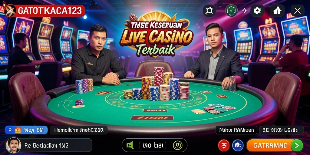 Tampilan gameplay Live Casino GATOTKACA123 yang menarik dan interaktif.