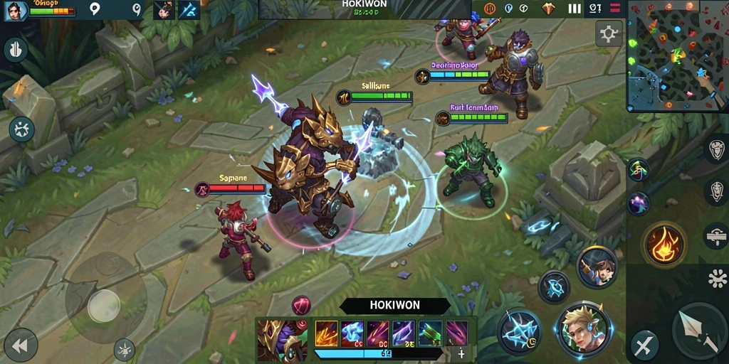 Screenshot menarik dari gameplay HOKIWON yang seru dan kompetitif.