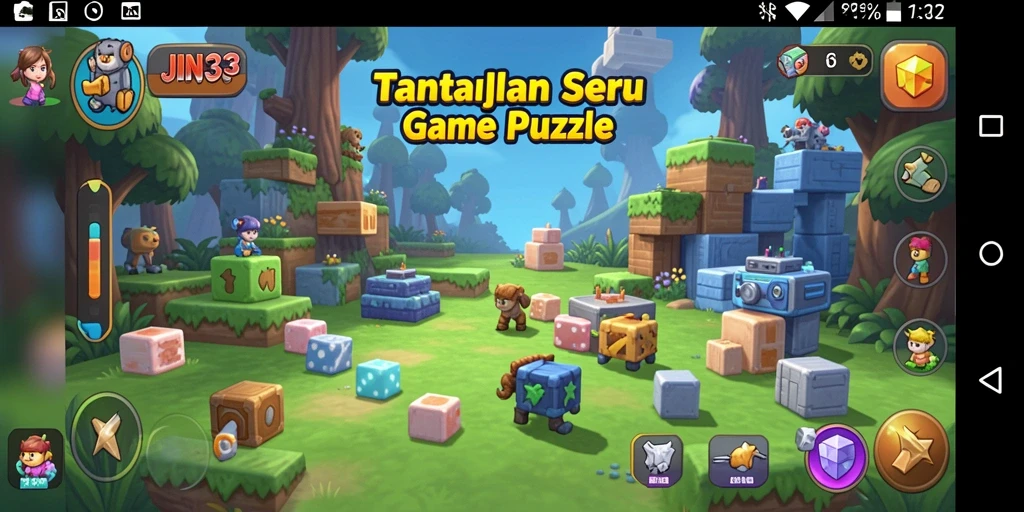 Tampilan gameplay menegangkan dari JIN33 saat menyelesaikan puzzle.