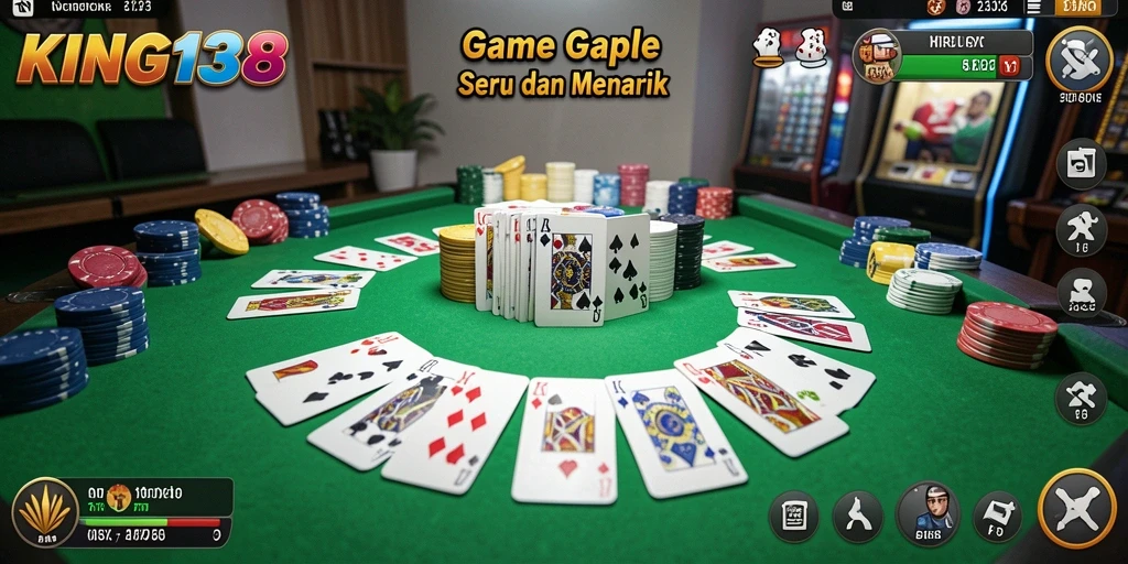 Tampilan gameplay Gaple yang menarik di KING138.