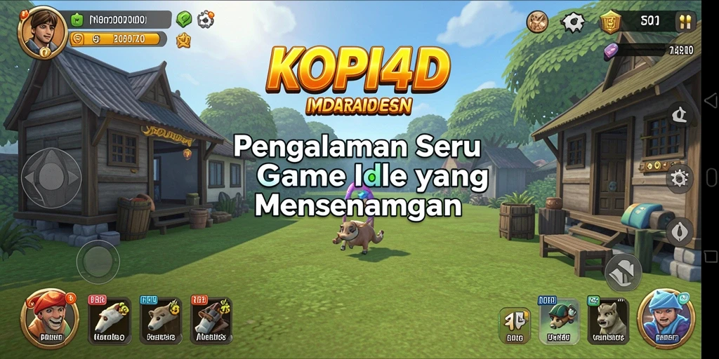 Tampilan gameplay KOPI4D yang menenangkan dan memikat.