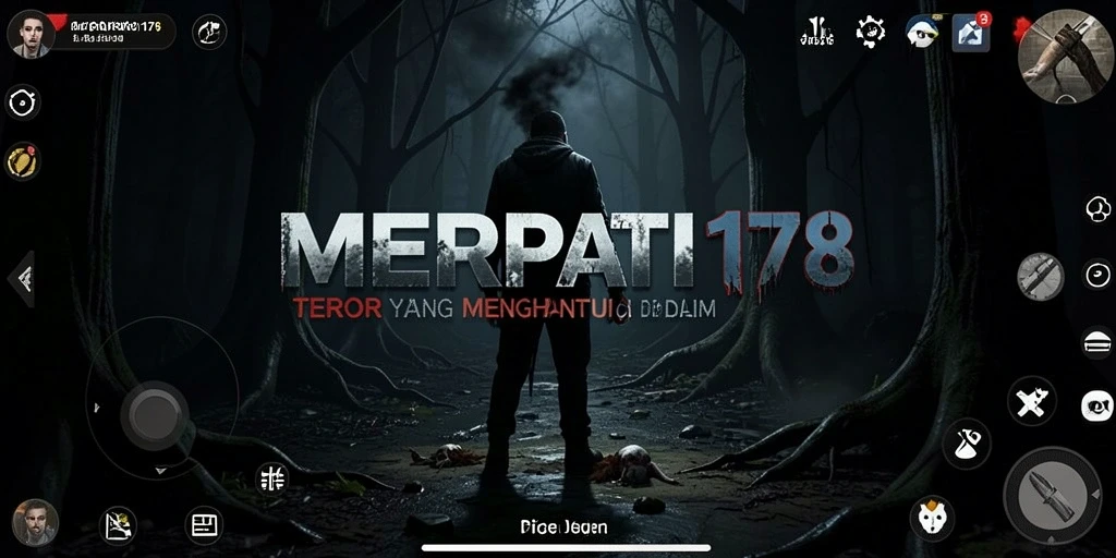 Screenshot yang menampilkan suasana mencekam dalam gameplay MERPATI178.