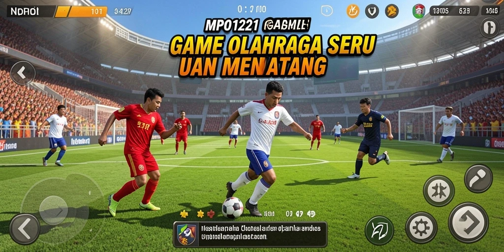 Screenshot utama MPO1221 menampilkan aksi seru dalam permainan olahraga.