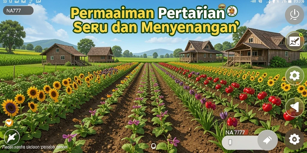 Tampilan screenshot NA777 menunjukkan aktivitas bertani yang seru dan menyenangkan.