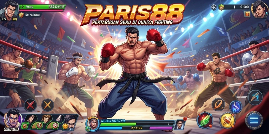 Tampilkan pertarungan epik dalam gameplay PARIS88.