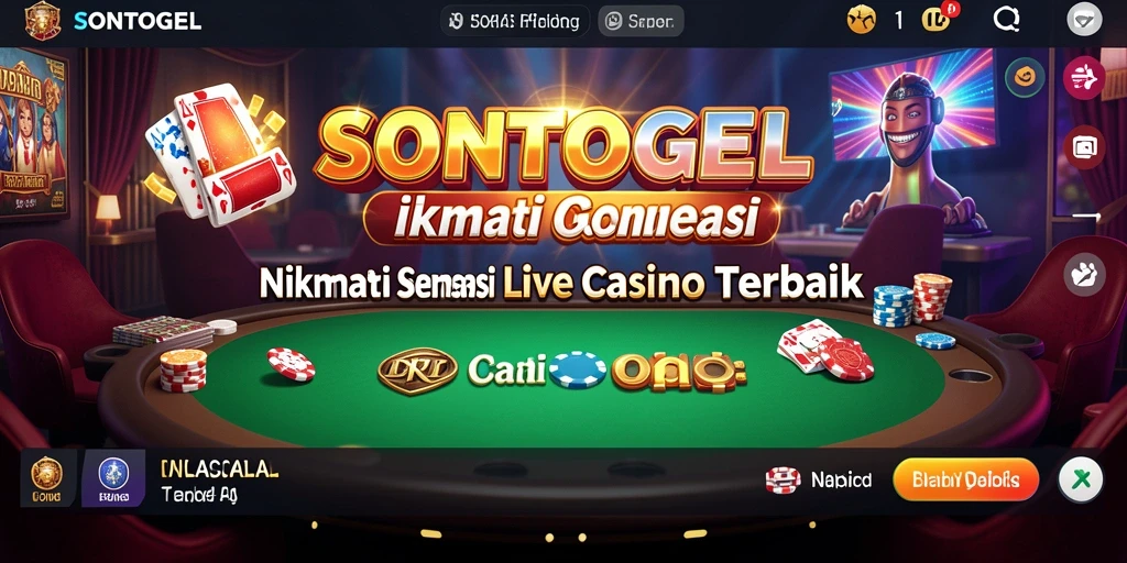 Tampilan utama gameplay Live Casino di SONTOGEL dengan dealer langsung.